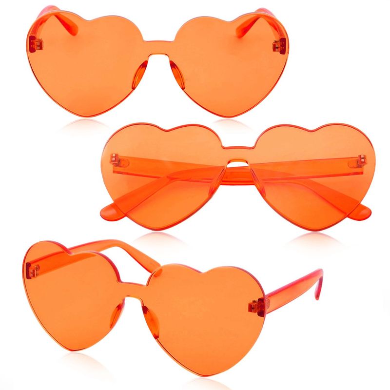 P&R APRECIOSDEREMATE - Gafas Fashion Party De Corazón Sol Rimless Moda Colores
