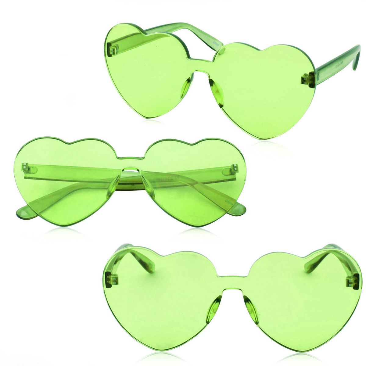 P&R APRECIOSDEREMATE - Gafas Fashion Party De Corazón Sol Rimless Moda Colores