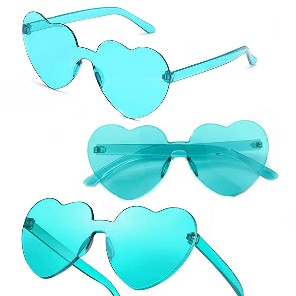 P&R APRECIOSDEREMATE - Gafas Fashion Party De Corazón Sol Rimless Moda Colores
