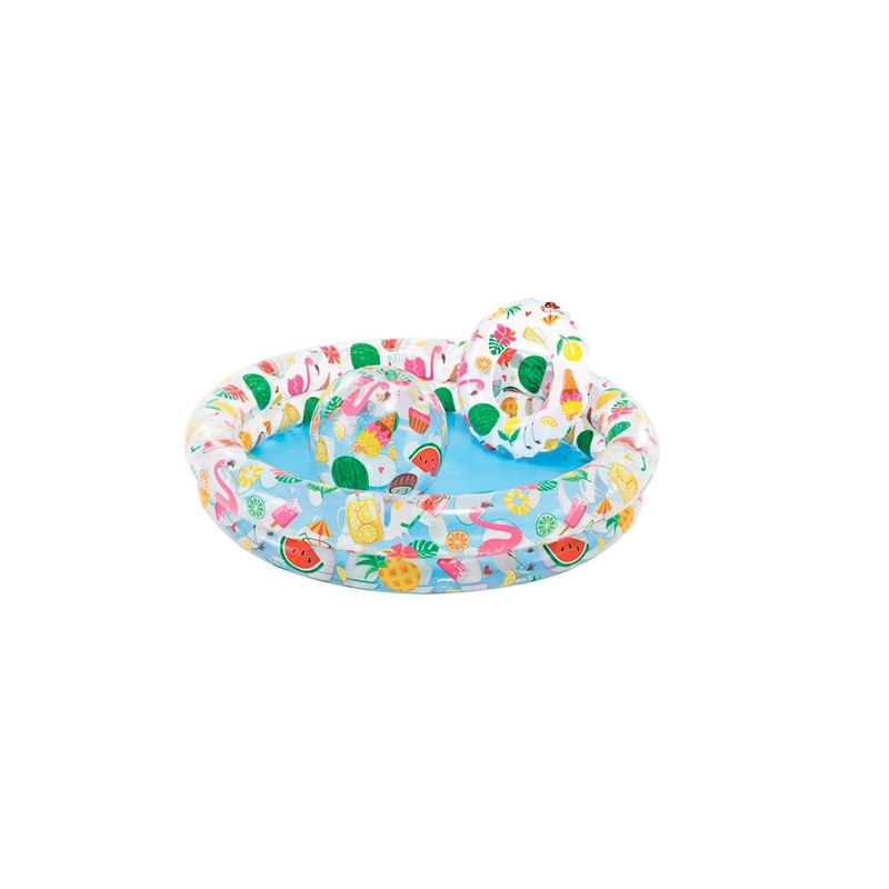 GENERICO - Piscina Inflable de 122x25 intex  Pelota y Florador 5946NP