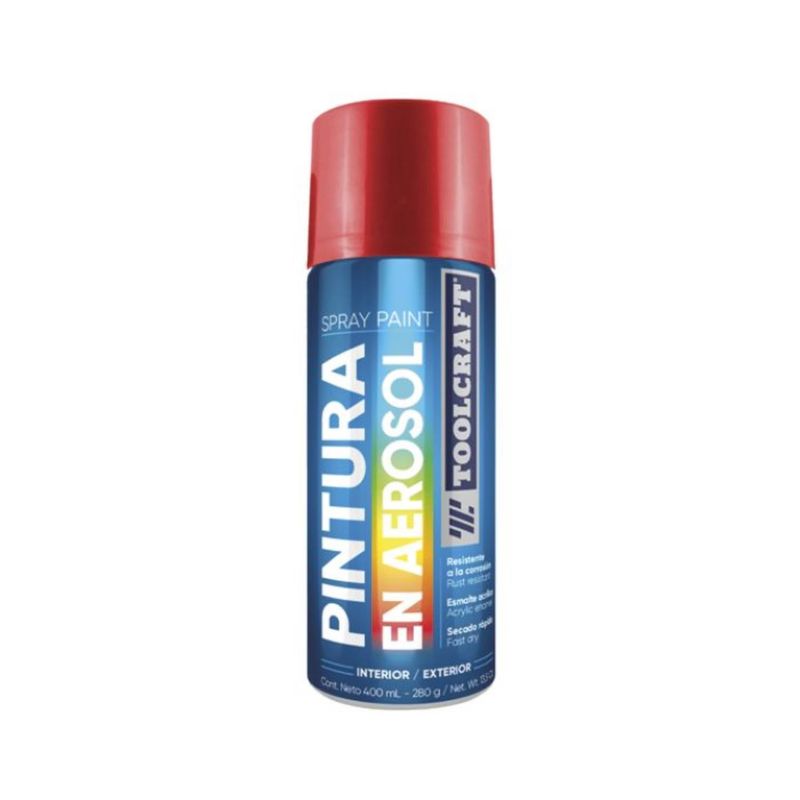 TOOLCRAFT - Pintura Aerosol Gris Anticorrosivo Toolcraft 400Ml Sin Plomo