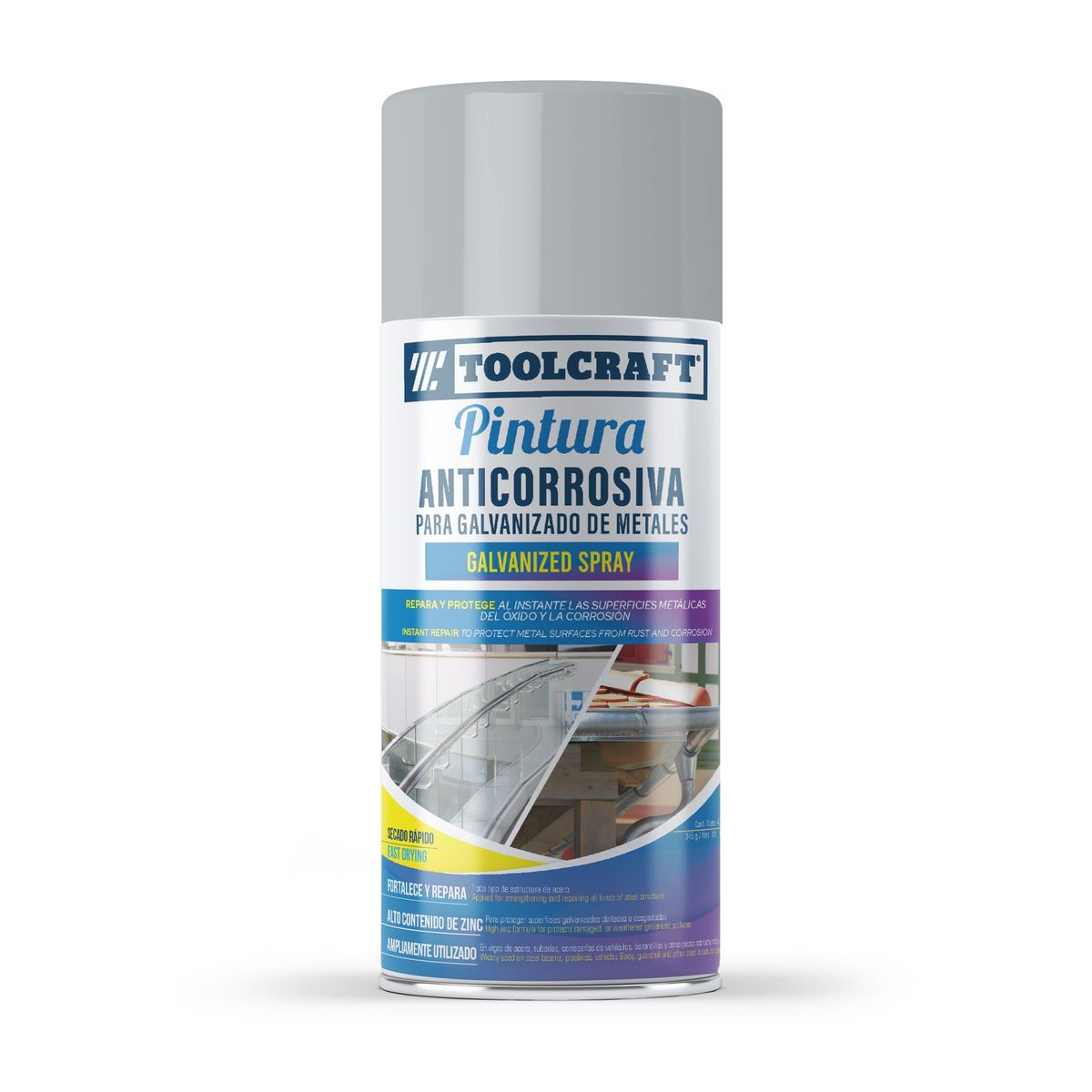 TOOLCRAFT - Pintura Anticorrosiva Plata Toolcraft Galvanizado De Metales