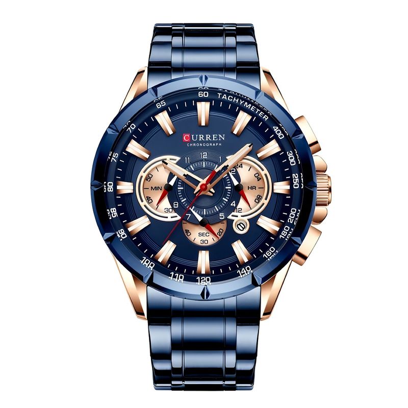 CURREN - Reloj Curren de Caballero Análogo Original en acero Resistente agua