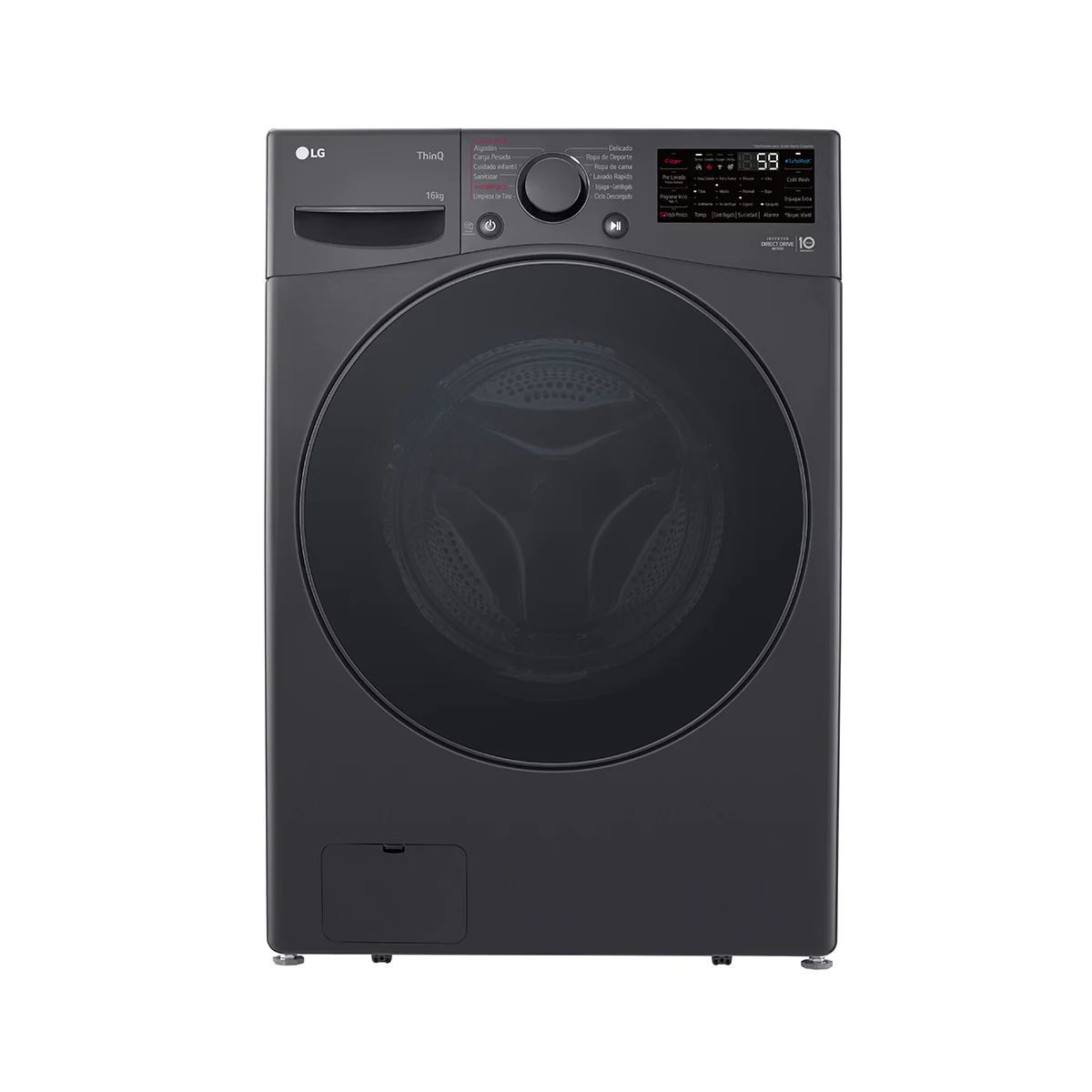 LG - Lavadora Lg WO16MG2S6P 16kg/35lb Inverter Negra