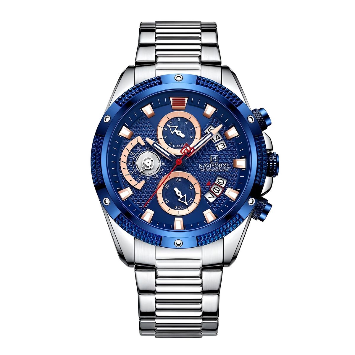 NAVIFORCE - Reloj Naviforce de Caballero Análogo Original acero Resistente agua