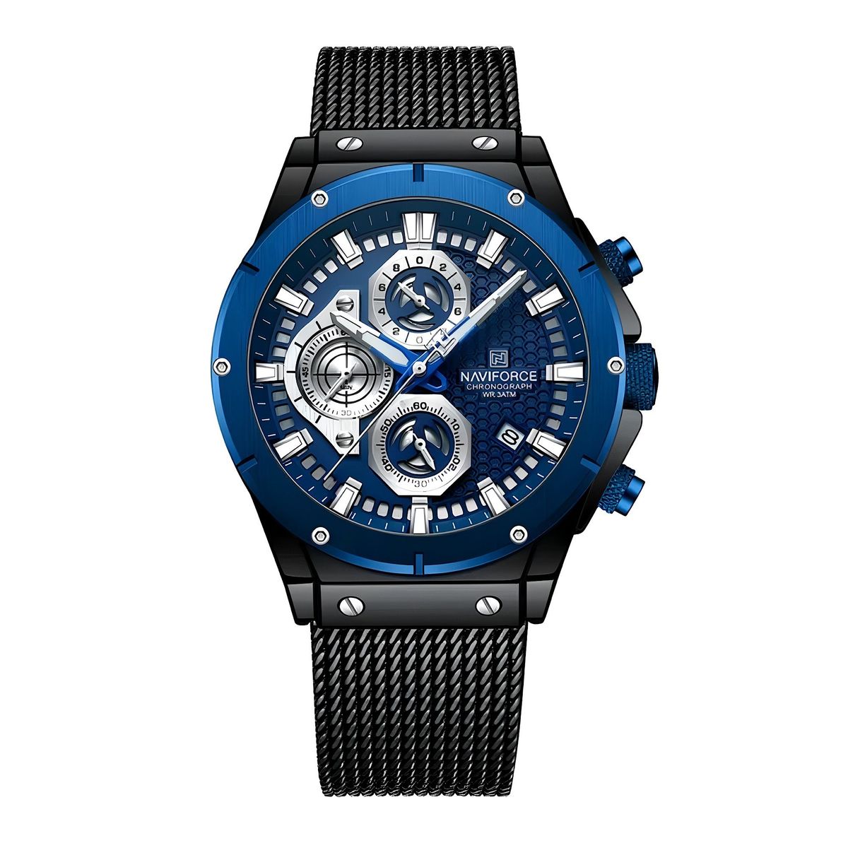 NAVIFORCE - Reloj Naviforce de Caballero Análogo Original acero Resistente agua