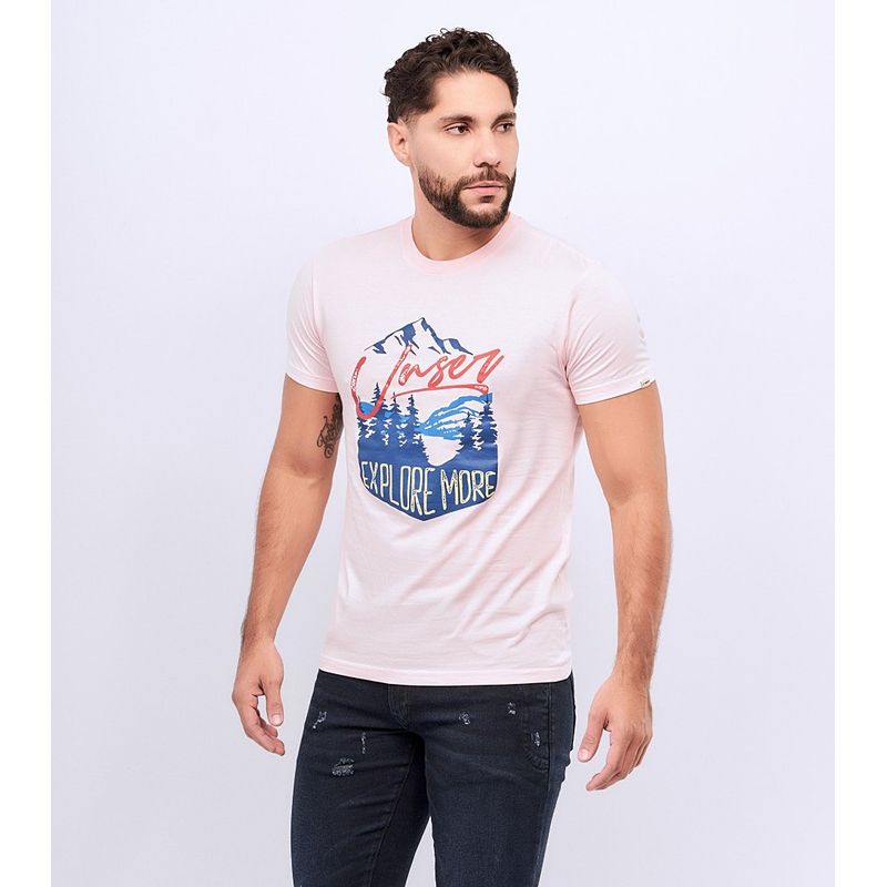 UNSER - Camiseta Para Hombre Slim Con Estampado Unser
