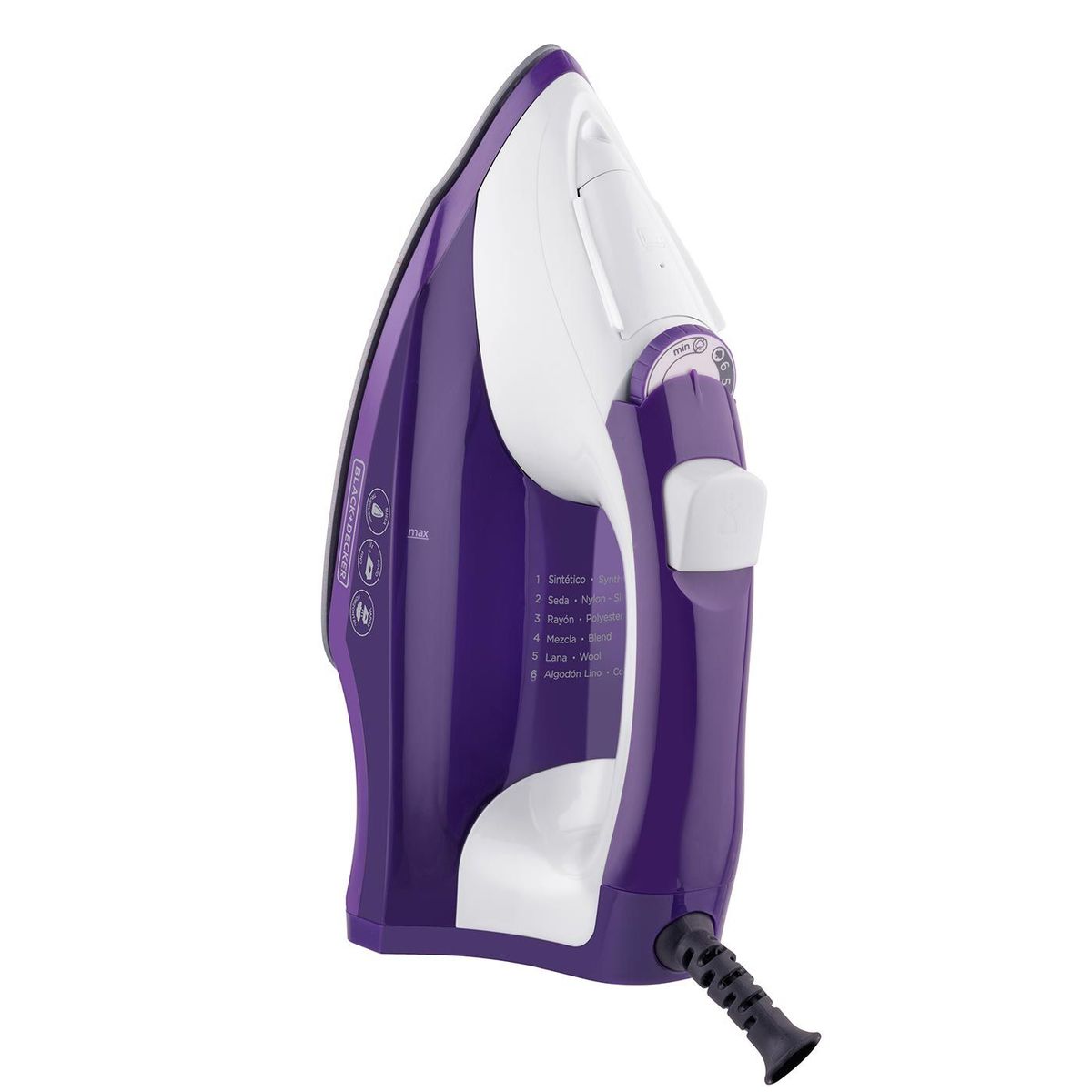 BLACK+DECKER - Plancha Black  Decker Antiadherente Vapor Morado 1200w  IR1840