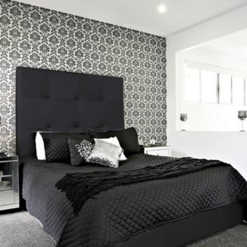 EKONOMODO COLOMBIA - Colchon Queen 1 Pillow + Base cama + Espaldar Rock Negro 160x190 cm