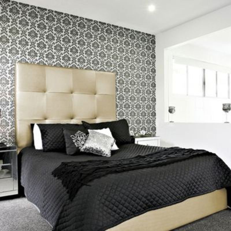 EKONOMODO COLOMBIA - Colchon Queen 1 Pillow + Base cama + Espaldar Rock Dorado 160x190 cm