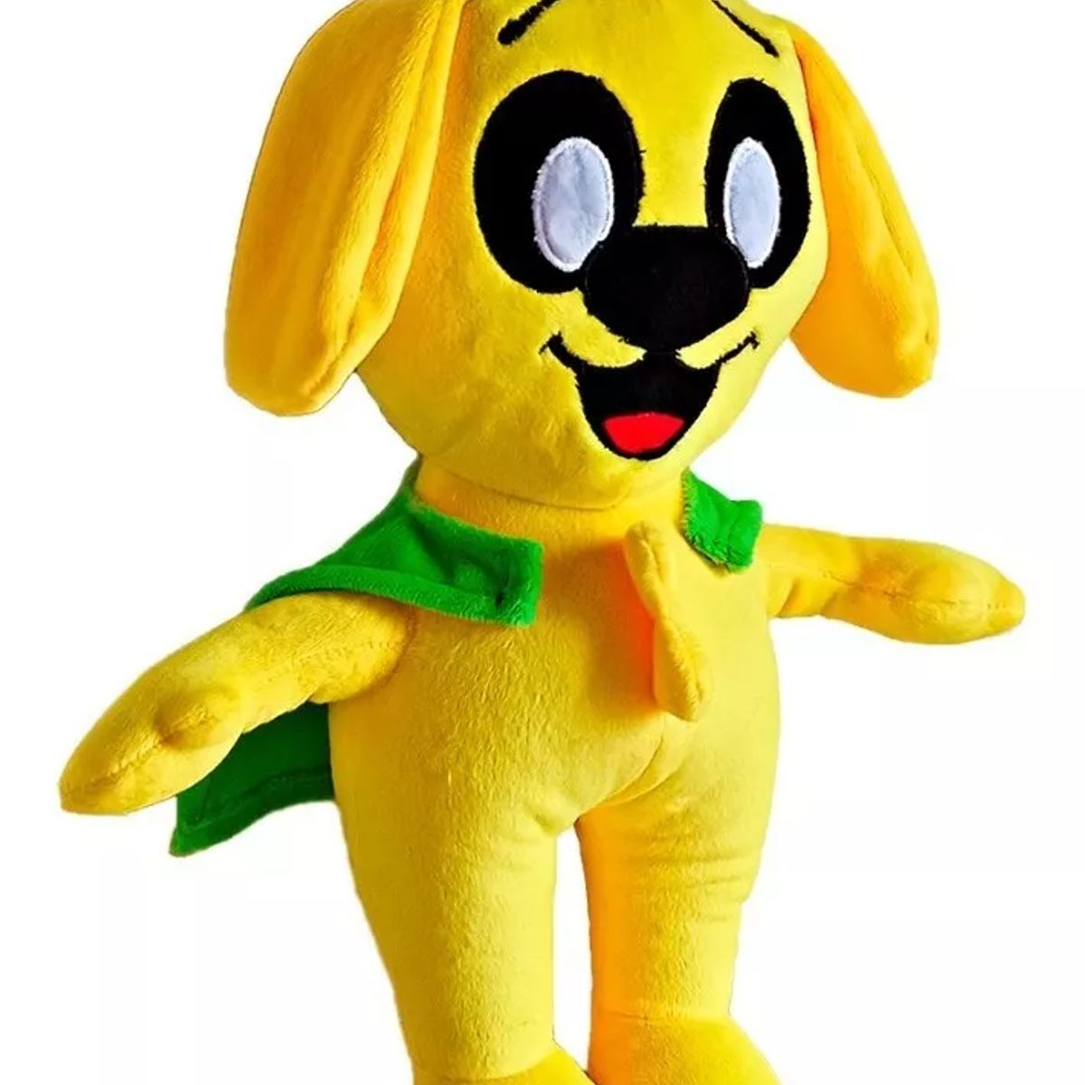 GENERICO - Peluche perro amarillo parado con capa