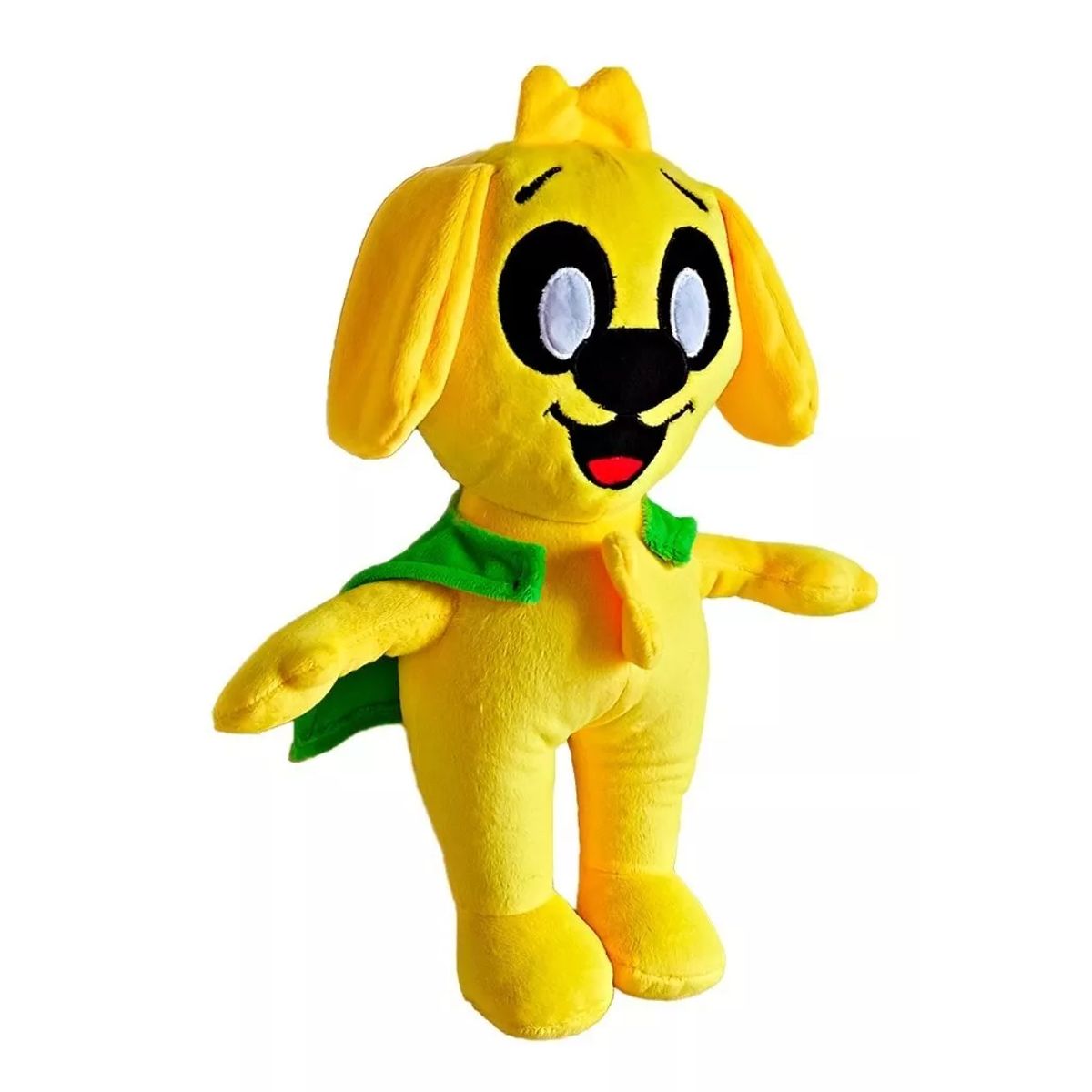 GENERICO - Peluche perro amarillo parado con capa