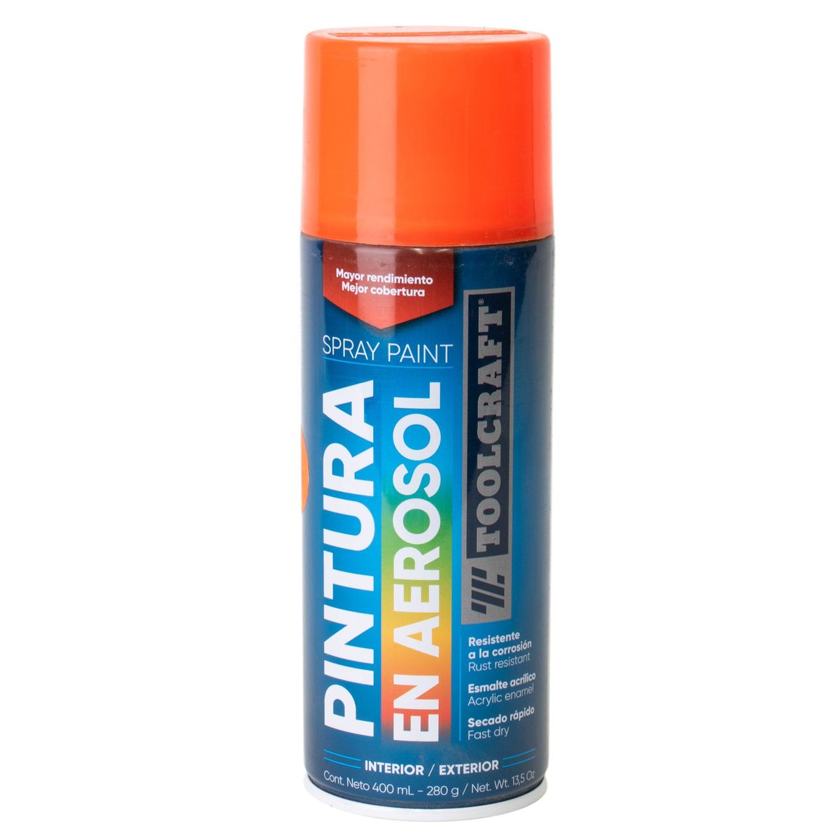 TOOLCRAFT - Pintura Aerosol Naranja Fluorescente Toolcraft 400 Ml