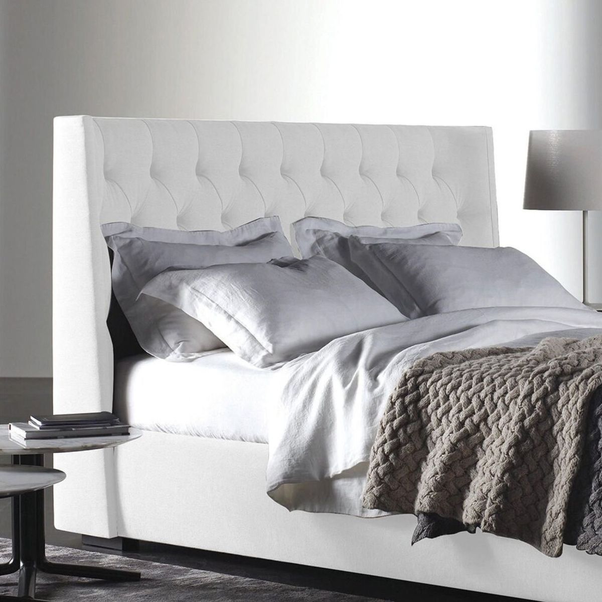 EKONOMODO COLOMBIA - Colchon Queen 1 Pillow + Base Cama + Espaldar Marfil Blanco 160X190 Cm