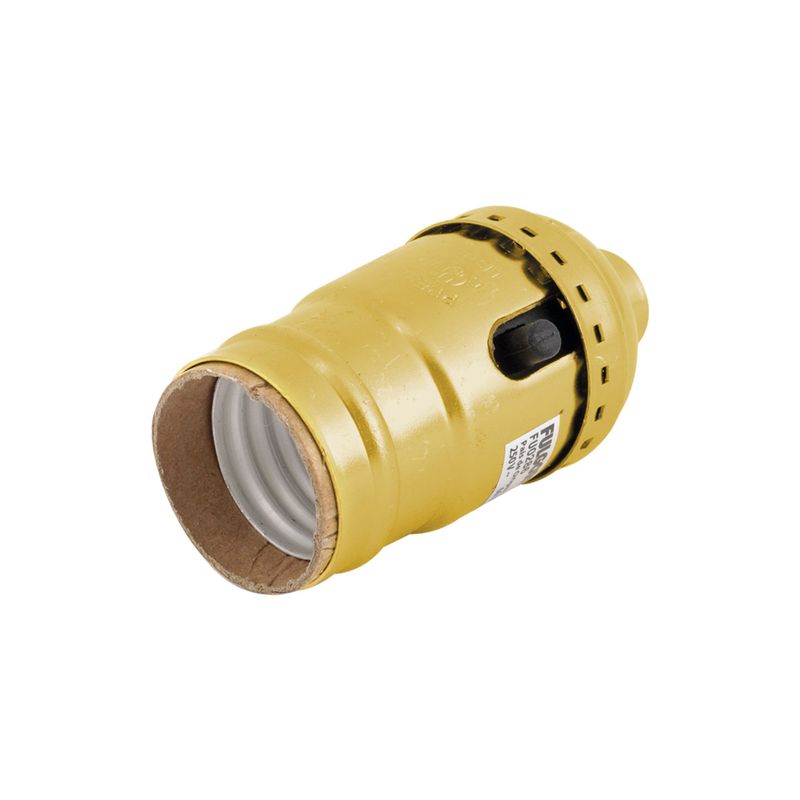 FULGORE - Portalámpara Roseta Socket Interruptor Fulgore Color Dorado