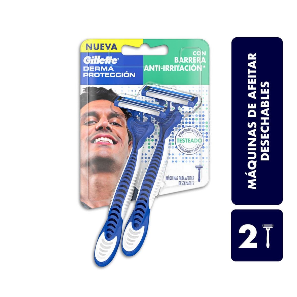 GILLETTE - Maquina Afeitar Gillette Derma Proteccion X 2und