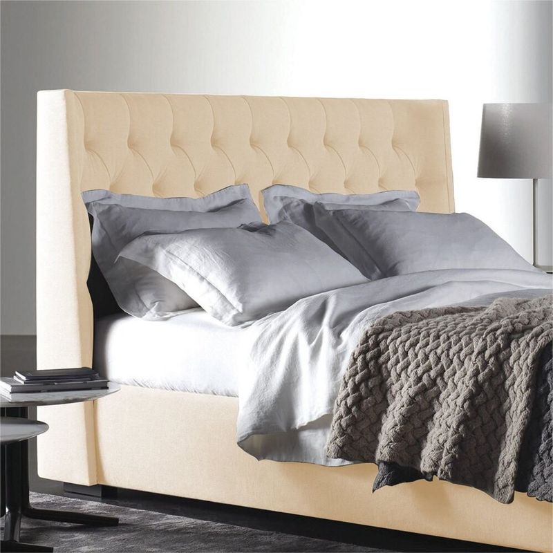 EKONOMODO COLOMBIA - Colchon Queen 1 Pillow + Base cama + Espaldar Marfil Taupe 160x190 cm