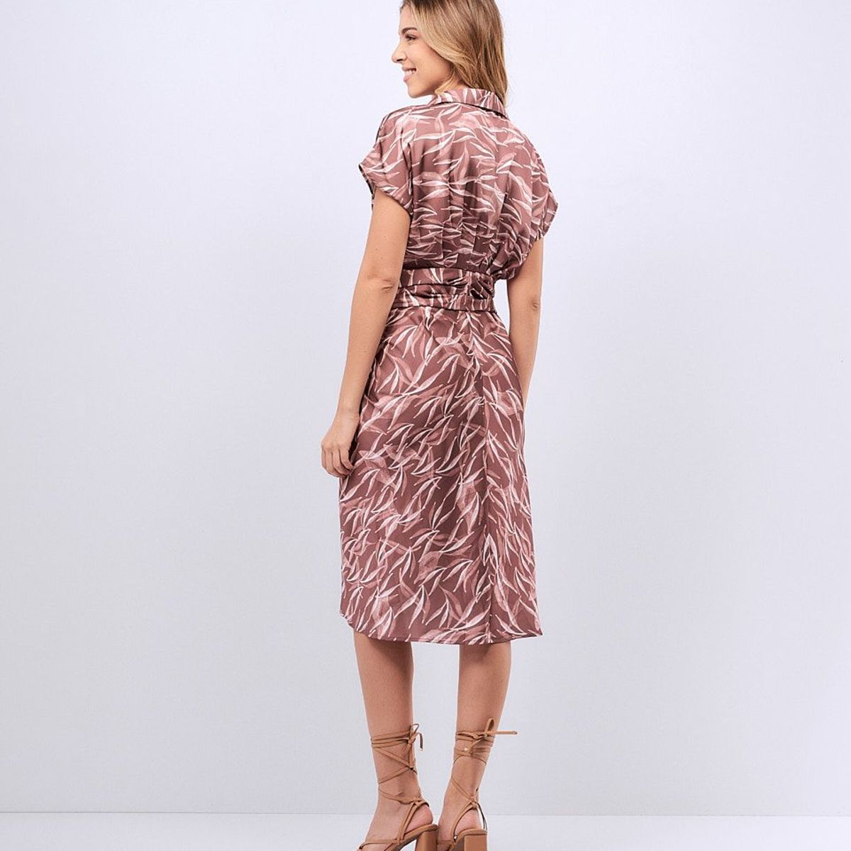 DEREK - Vestido Largo Para Mujer Manga Corta Derek