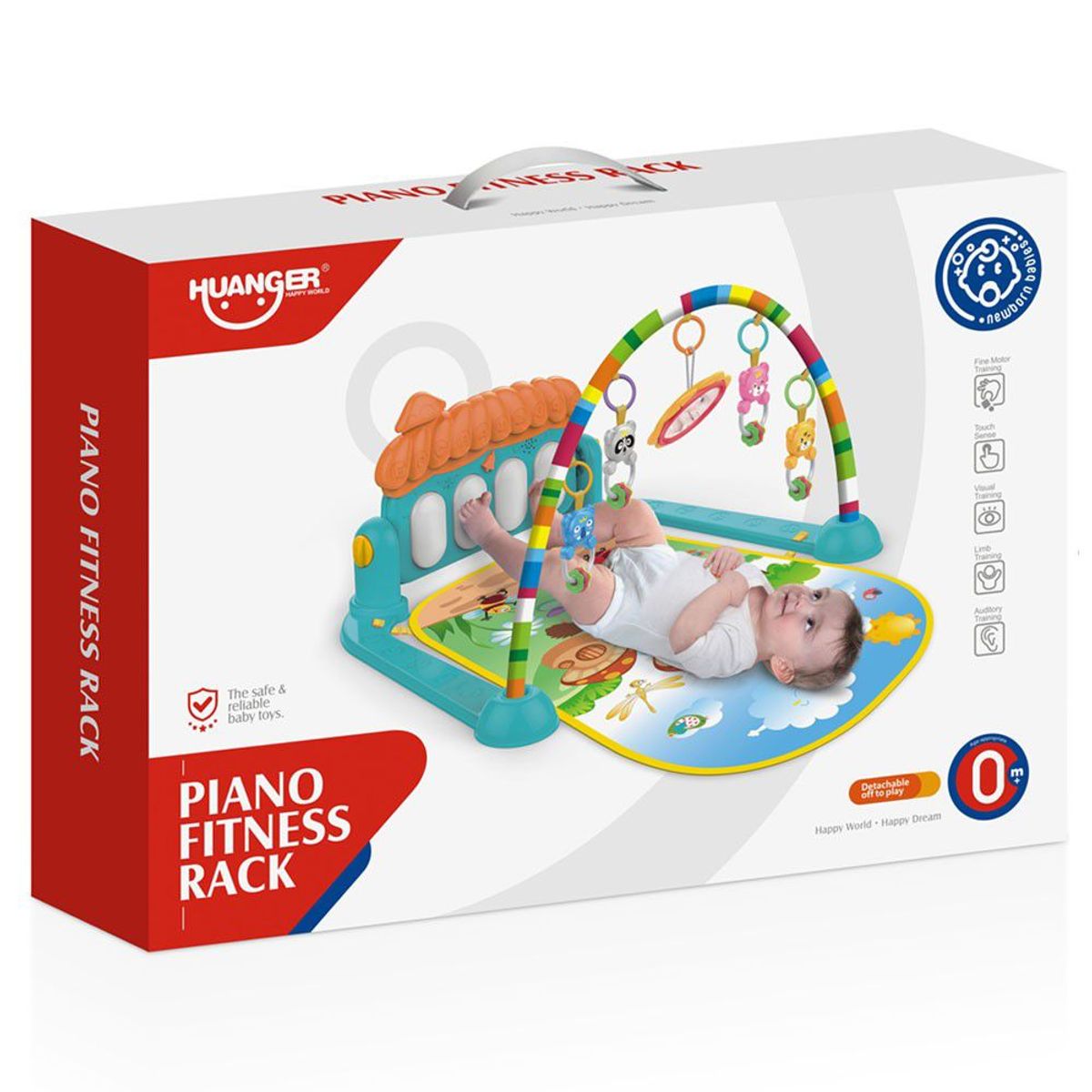 HUANGER - Gimnasio multifuncional Huanger tapete didáctico bebé piano