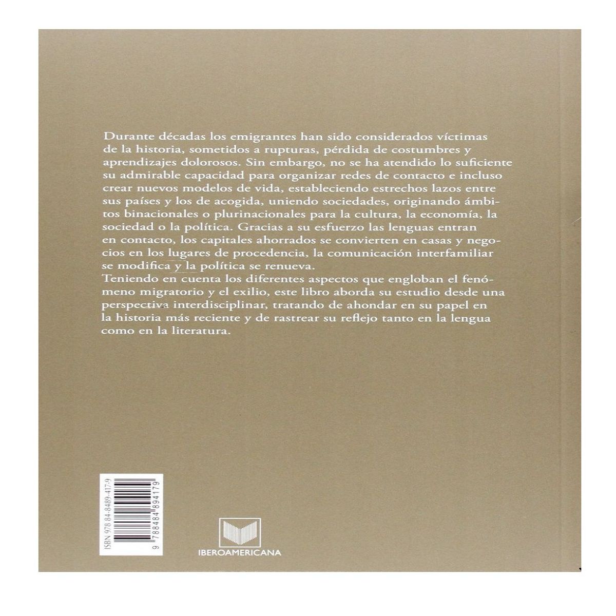 GENERICO - Libro Migración y Exilio Españoles en el Siglo XX