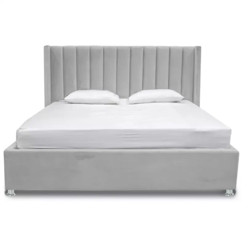 EKONOMODO COLOMBIA - Colchon Queen 1 Pillow + Base cama + Espaldar + Puff Julieta Taupe