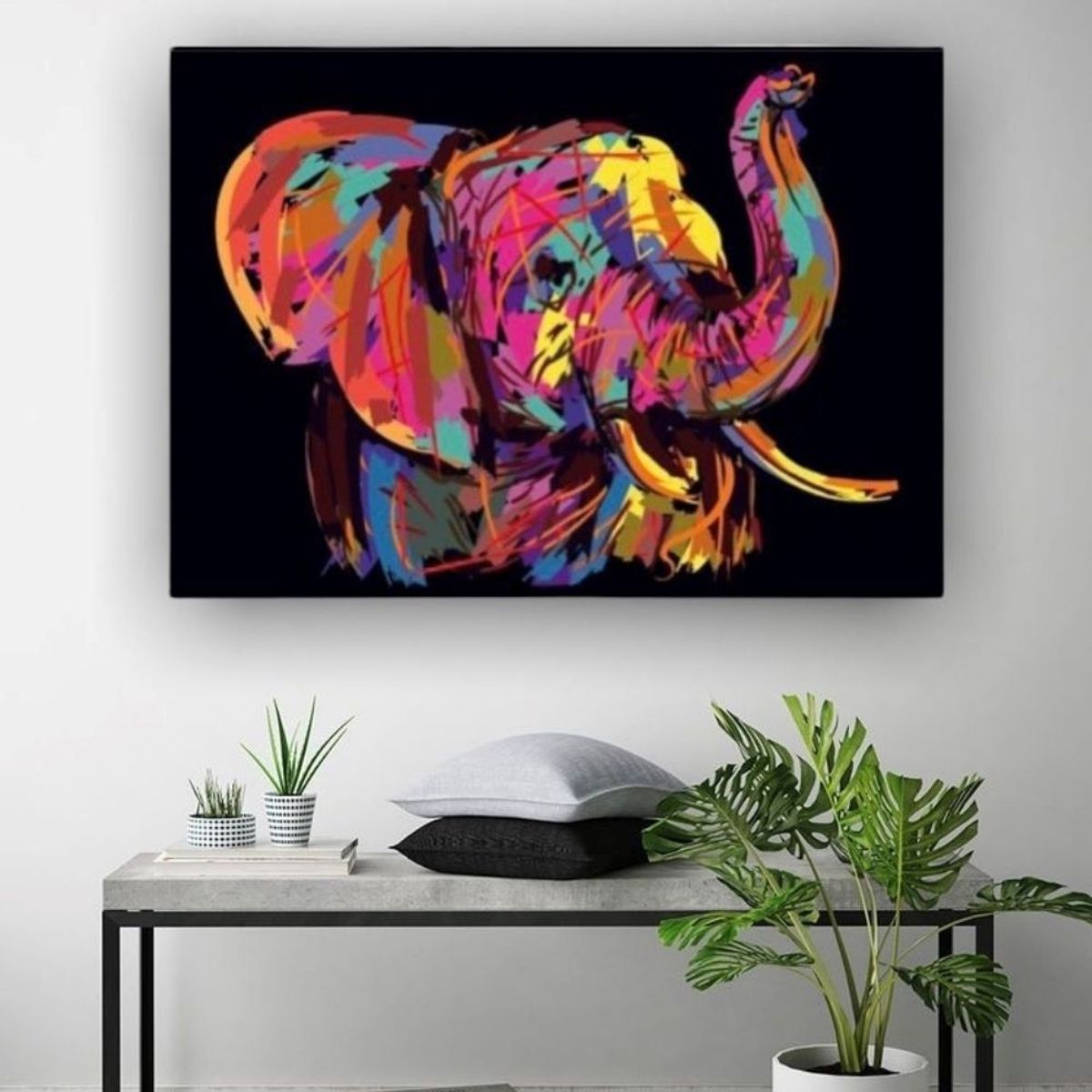 EKONOMODO COLOMBIA - Cuadro Elefante Life Colors 70X50X5