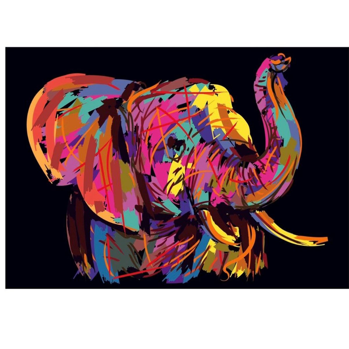 EKONOMODO COLOMBIA - Cuadro Elefante Life Colors 70X50X5