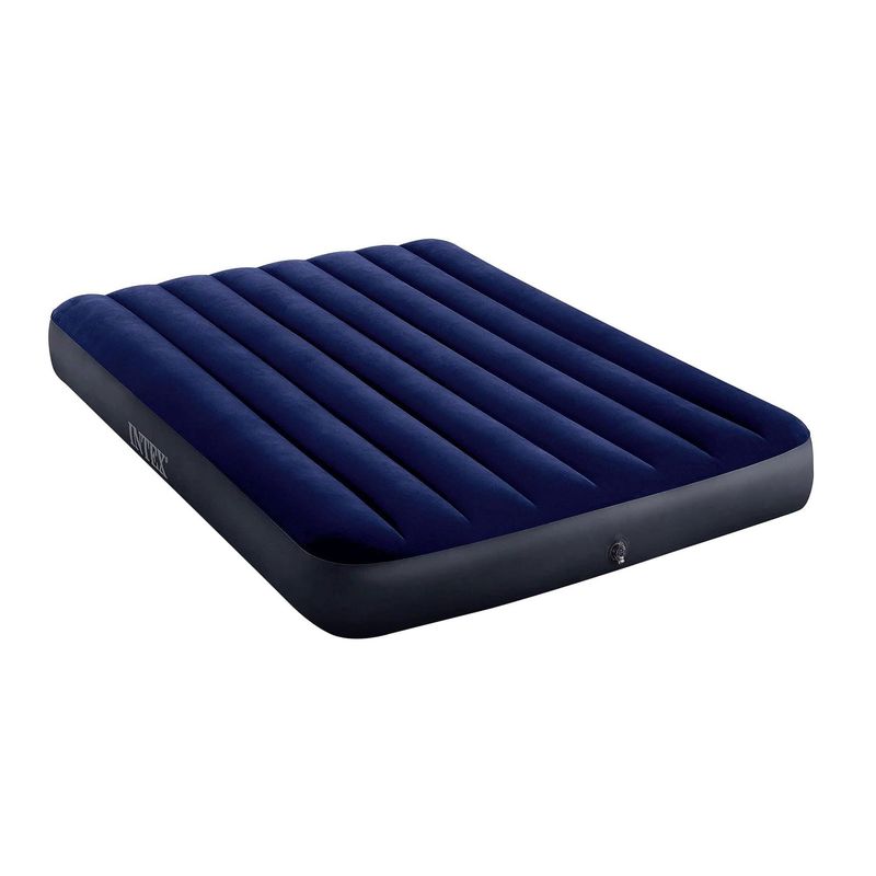 GENERICO - Colchon Inflable Doble Para Camping Intex 137x191x22 Azul