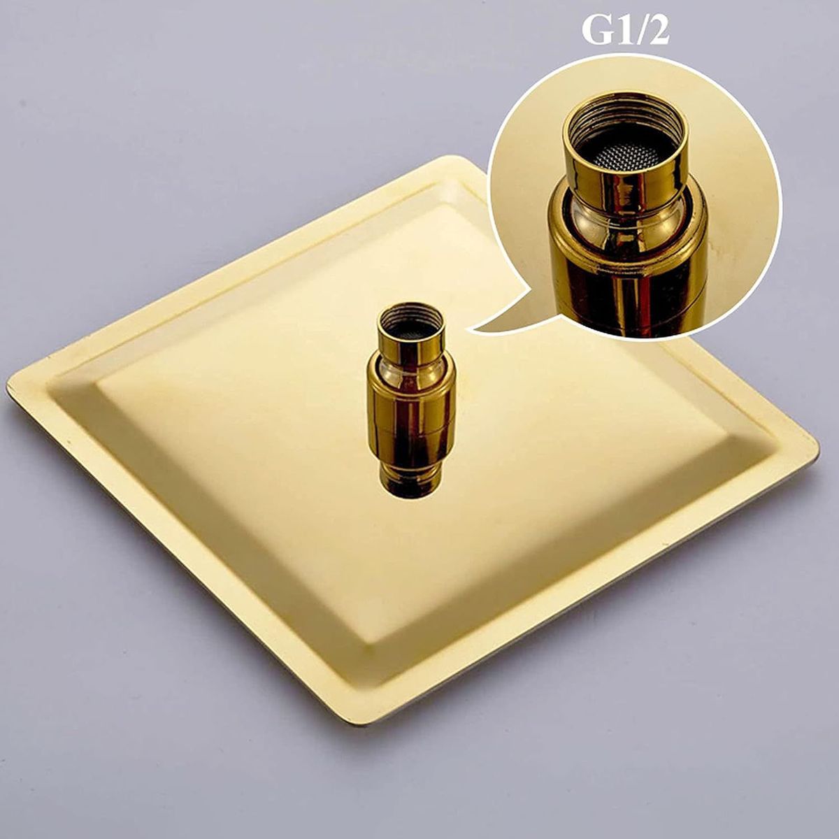 GENERICO - Ducha Regadera Anticalcarea Techo Gold Intense Tames- oro