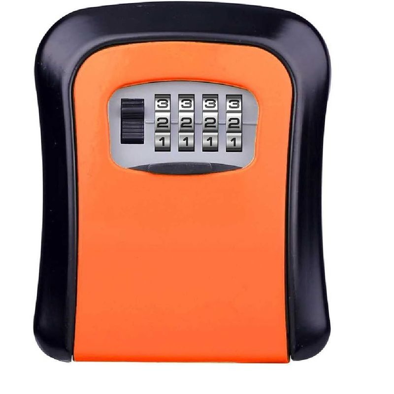 GENERICO - Porta Llaves Caja Fuerte De Seguridad Clave 4 Digito Pasta Naranja