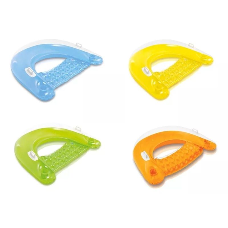 GENERICO - Asiento Inflable Piscina Intex Colchoneta Flotador 147x99 Cm