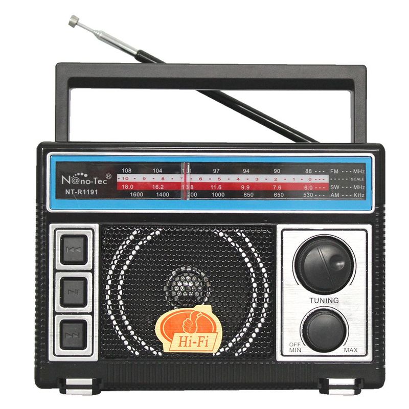 GENERICO - Radio Parlante Bluetooth Recargable Con AM FM SW