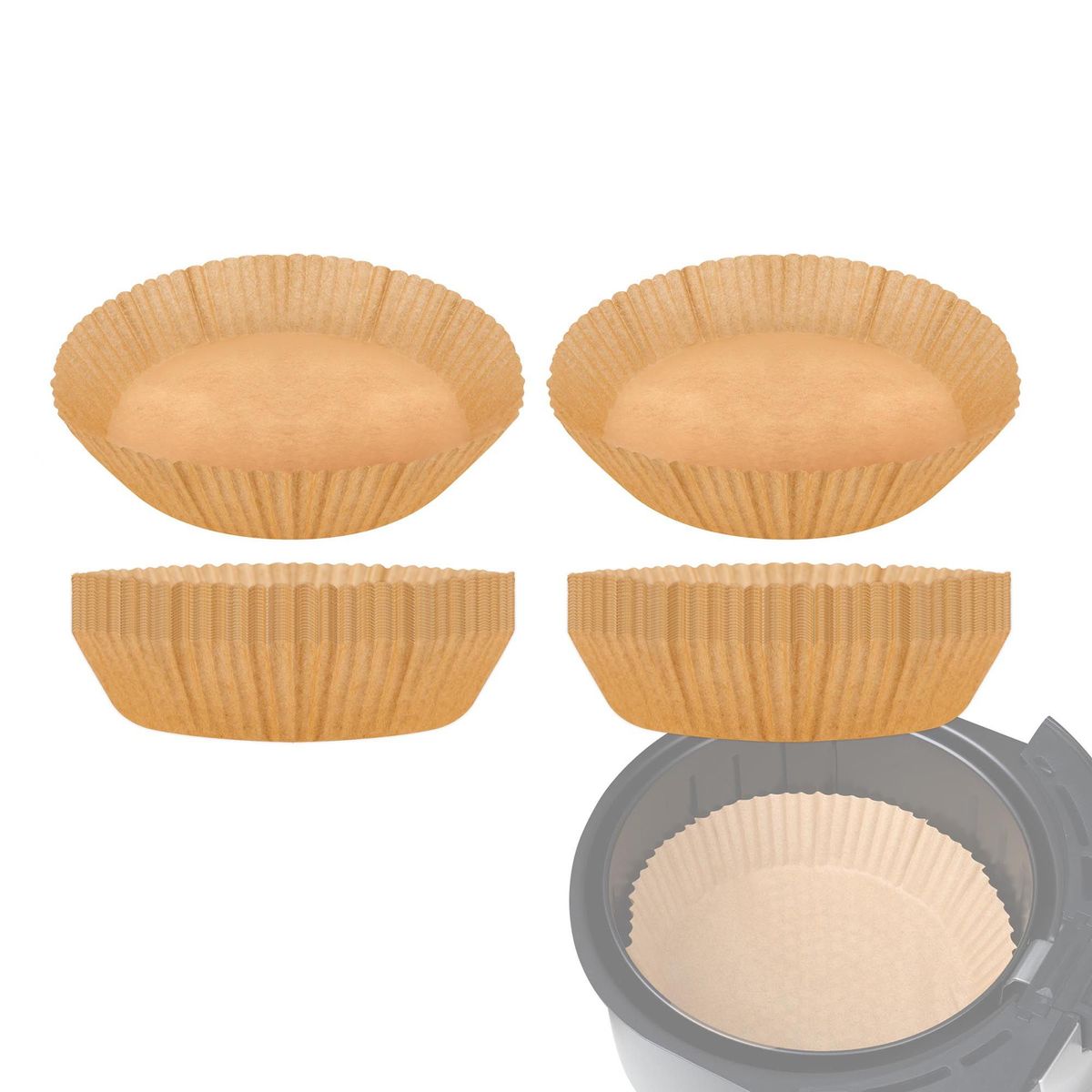 CHEF MASTER - Combo: Dos paquetes x 100 Unid de Papel para freidora de aire