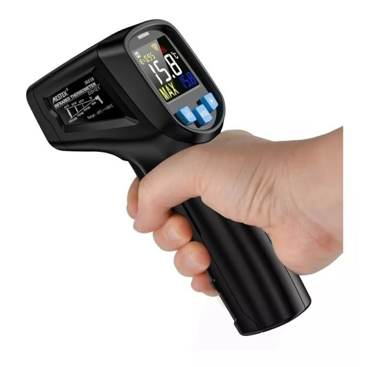 GENERICO - Termómetro Digital Infrarrojo Láser Lcd Luz Alarma Graduable