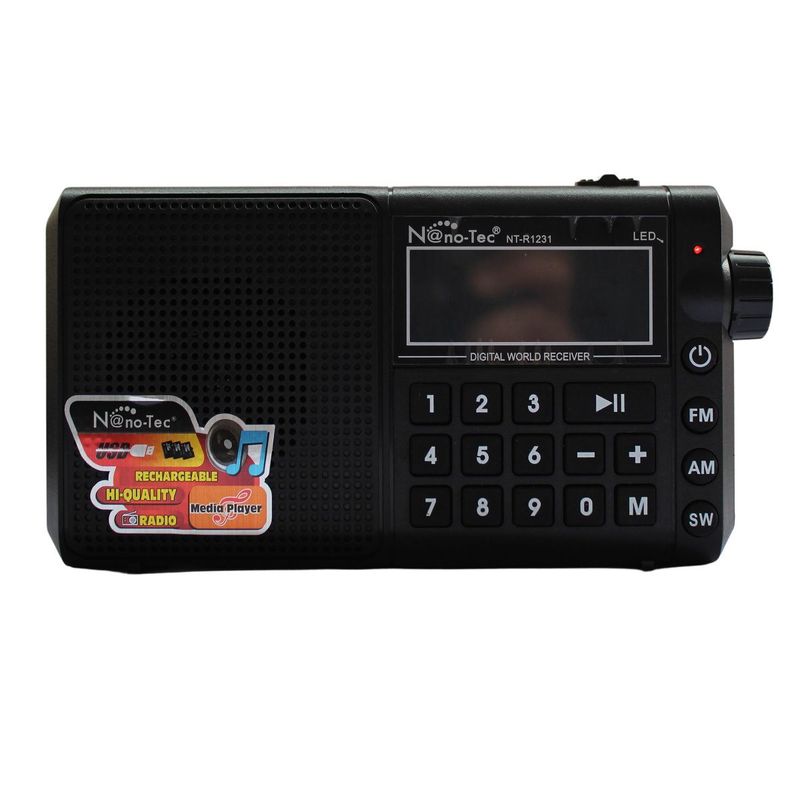 GENERICO - Radio Parlante Recargable Con AM FM SW Y Panel Solar