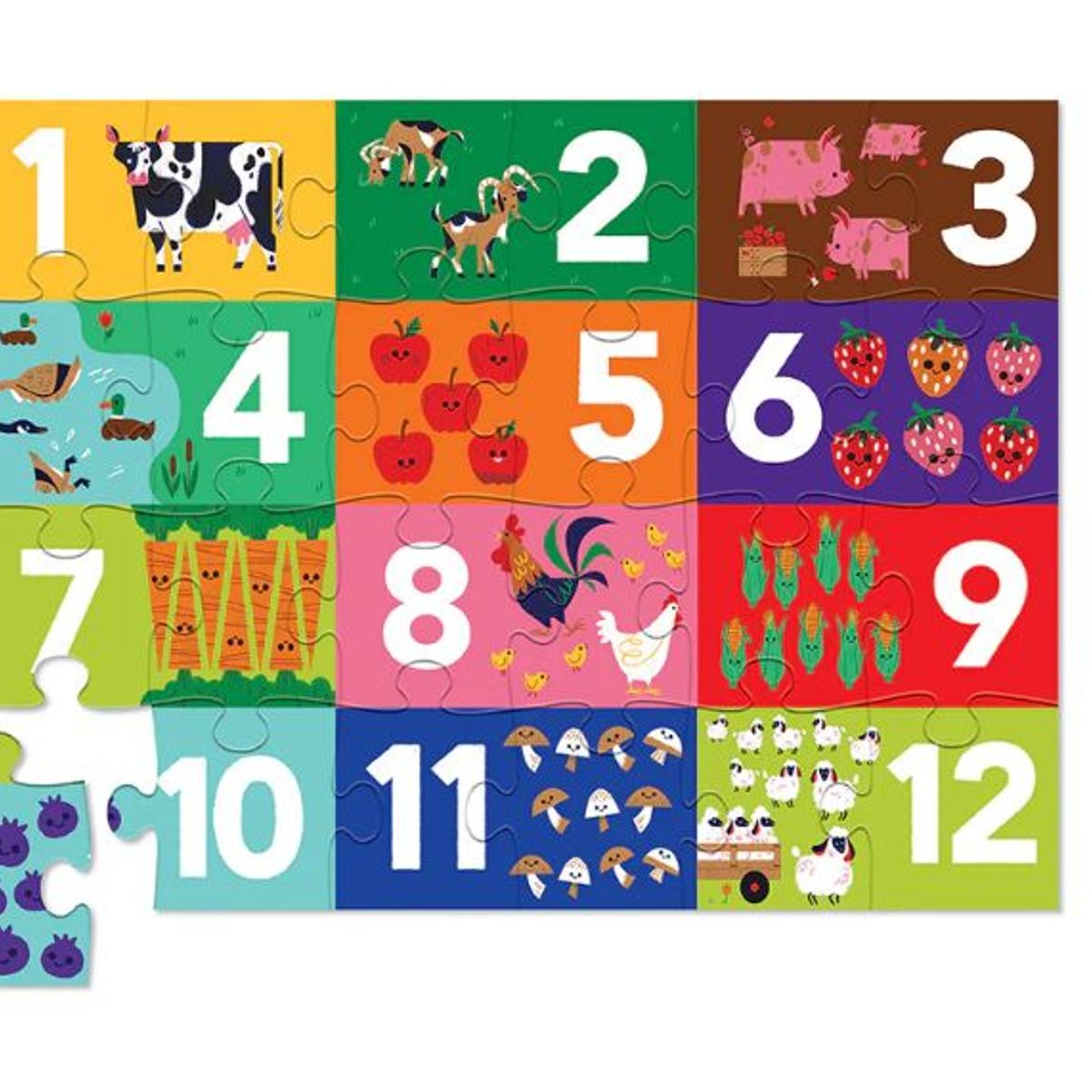 CROCODILE CREEK - Rompecabezas 24 Piezas La Granja 123 Para Niños Y Niñas