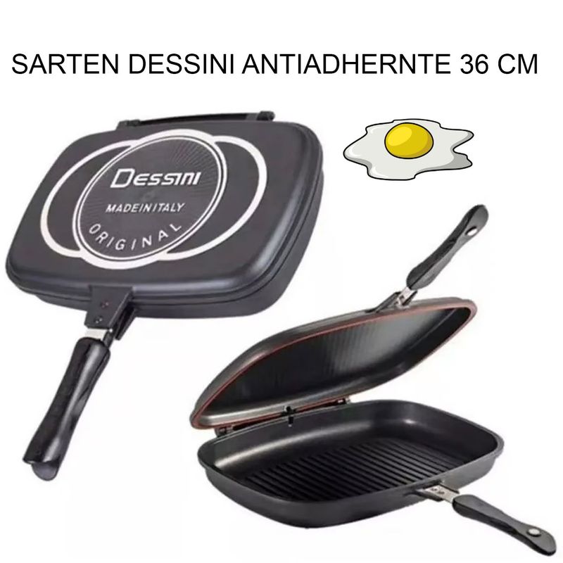 SCHAFFHAUSEN - Sartén Doble Parrilla Mármol Schaffhausen Antiadherente 36CM