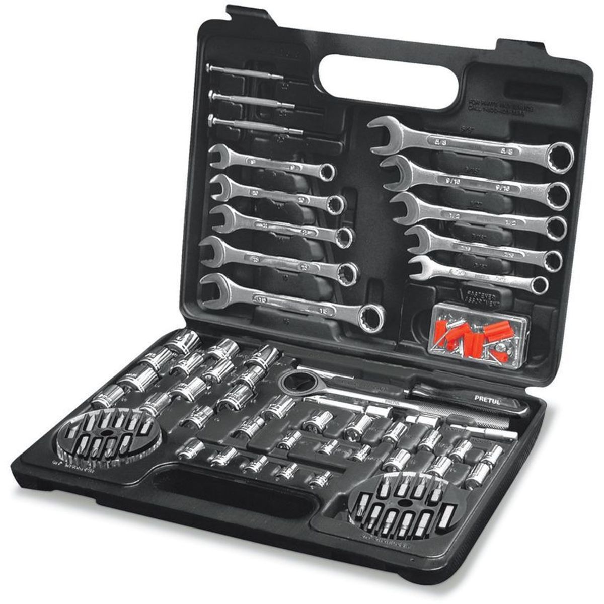 PRETUL - Juego herramienta 71 piezas + llaves mecánica carro moto marca pretul