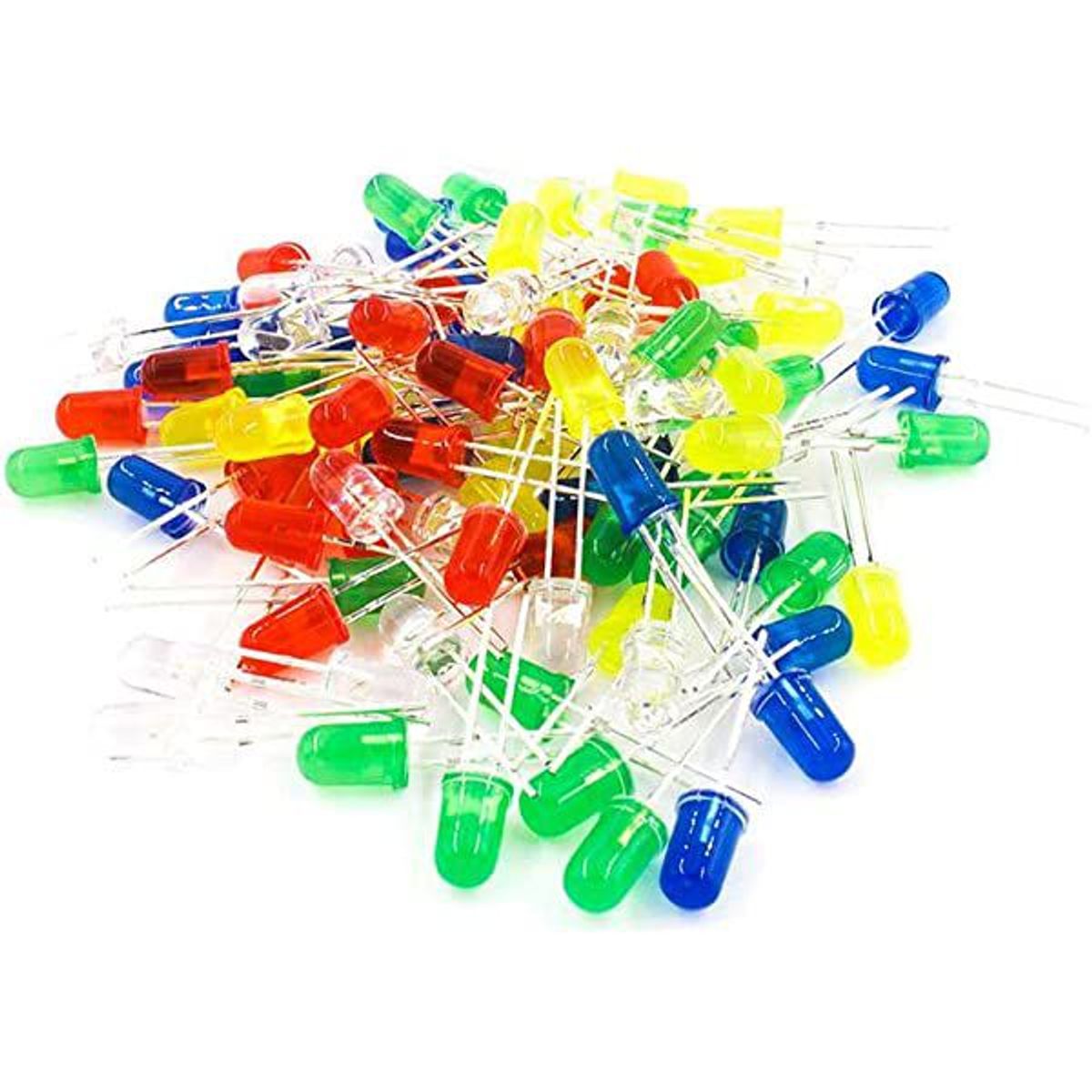 GENERICO - Kit De Diodos Leds X 100 Und Azul-amarillo-rojo-verde-blanco