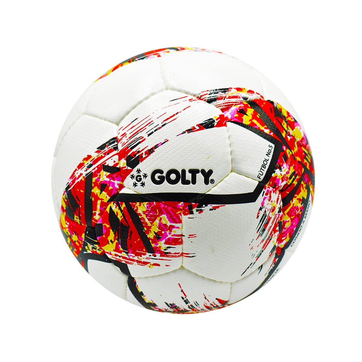 GOLTY - Balón De Fútbol Competencia Golty FGC No5 Rojo Cosido A Mano