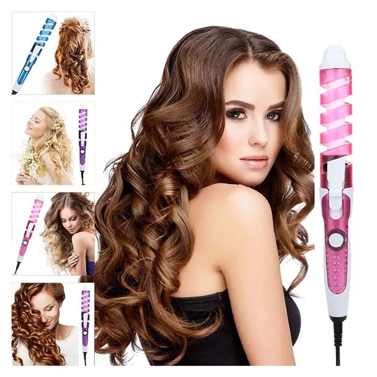 ONE PIXEL - Rizador De Cabello Pinza Espiral Electrica ONE PIXEL