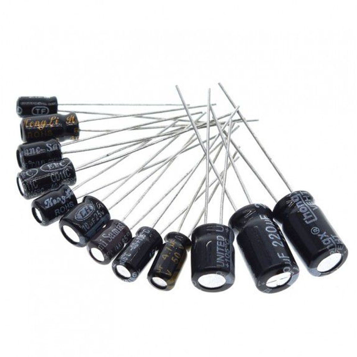 GENERICO - Kit De Capacitores Electrolíticos X 120 Unidades Electrónica