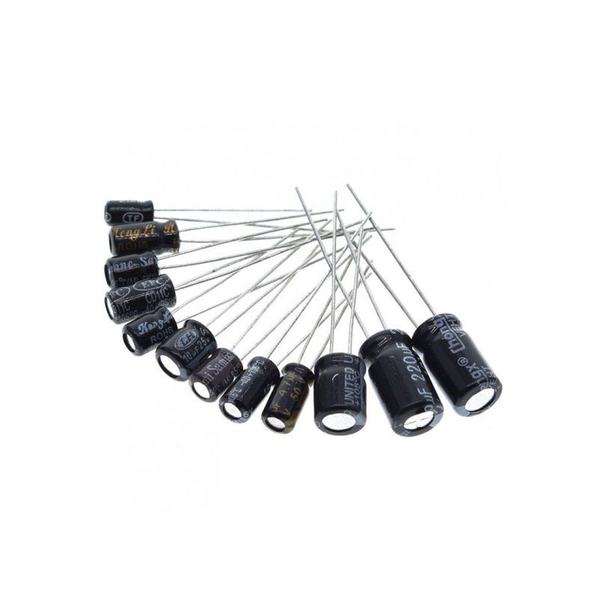 GENERICO - Kit De Capacitores Electrolíticos X 120 Unidades Electrónica