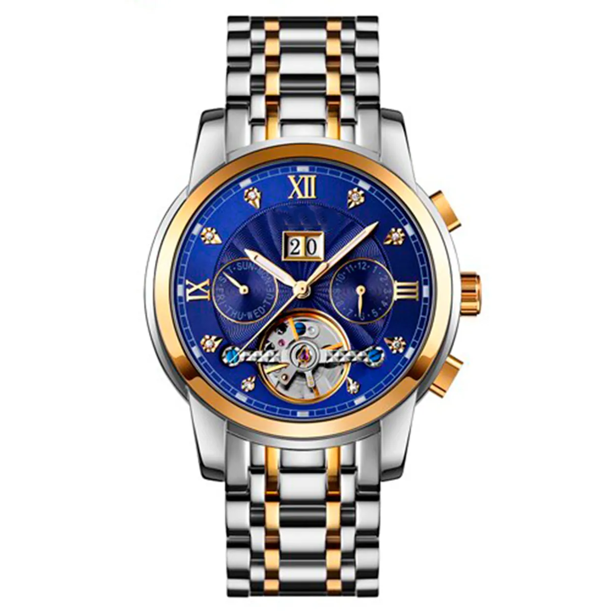 GFORCE - Reloj G-force At9005af Automatico Calendario Acero  Estuche