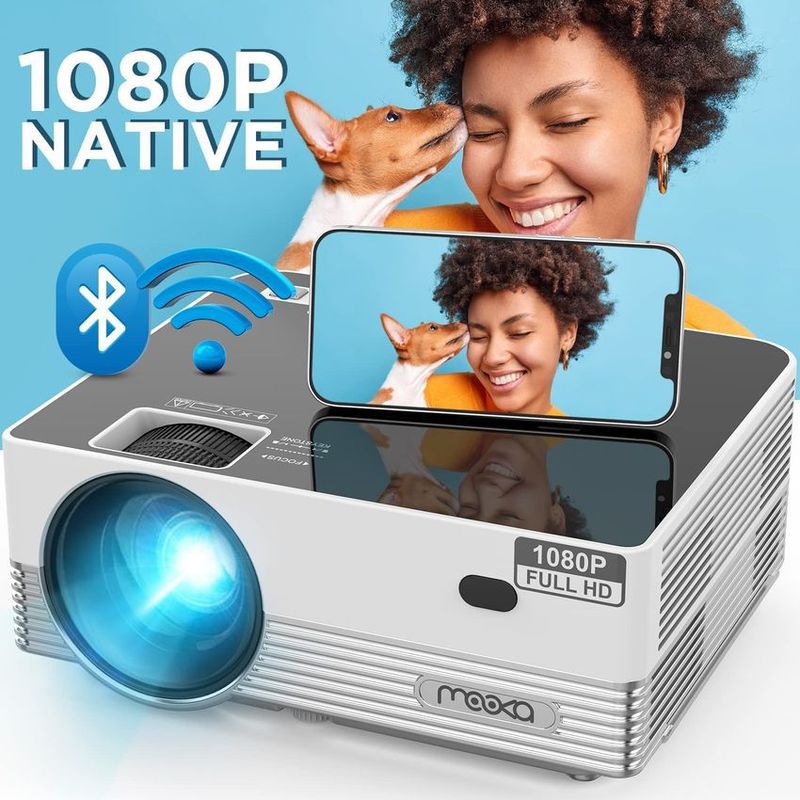 MOOKA - Proyector mooka 1080p 8500 lumenes wifi bluetooth