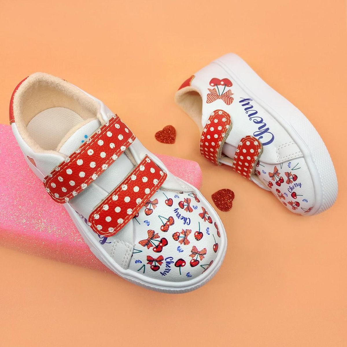 PAPOS - Tenis Casuales Milano Cherry - Zapatillas Niñas PAPOS