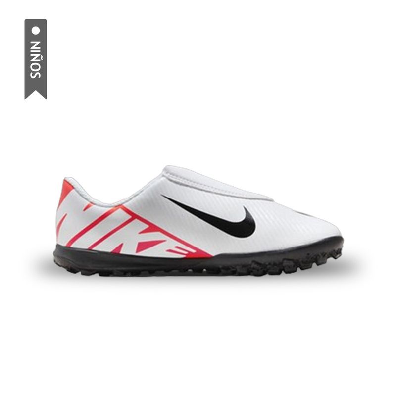 NIKE - Zapatillas Nike Turf Jr Vapor 15 Club Niños-Blanco/Rojo