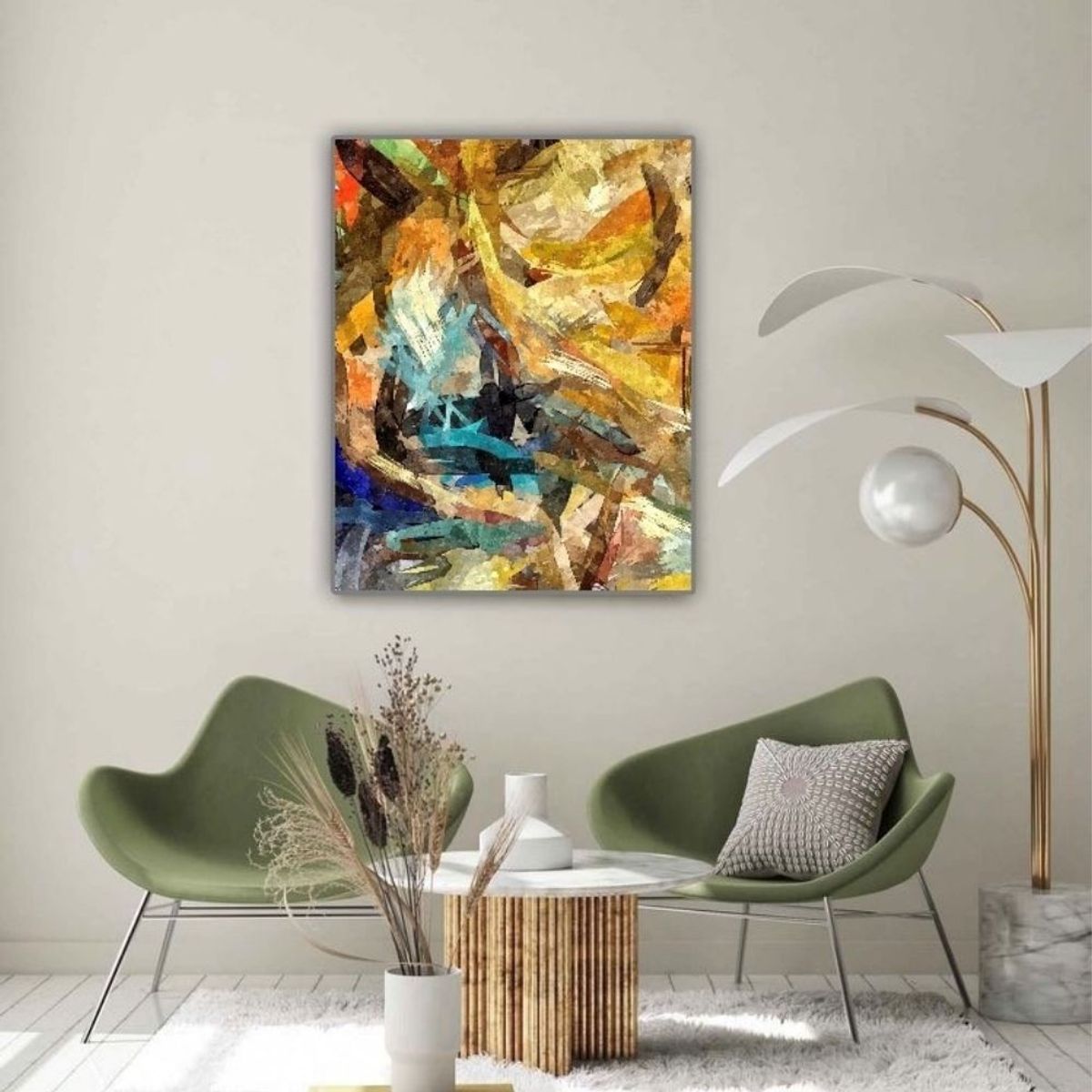 EKONOMODO COLOMBIA - Cuadro Mdf Gold Paint-In 70X50X5