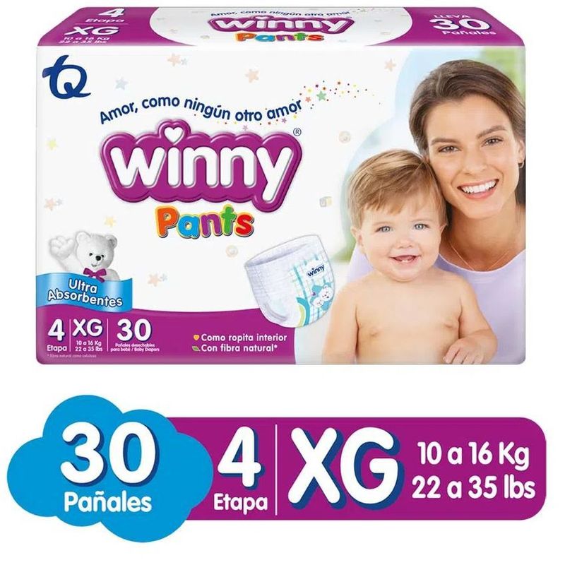 WINNY - Pañal Winny Pants Etapa 4 x 30 Und