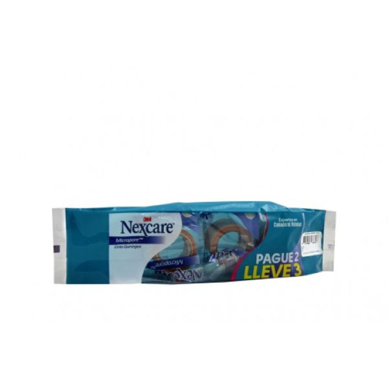 3M - Micropore Nexcare Cinta Quirúrgica 3M 24x3 Pague 2 Lleve 3
